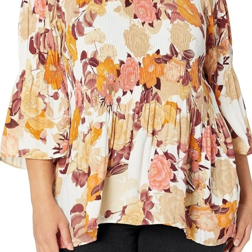 Avenue NWT 22/24 Catalina Floral Shirt - Picture 1 of 5